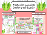 Watercolor Succulent Teacher Pack Bundle