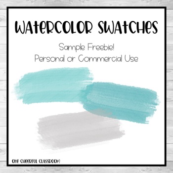 Watercolor Swatches Clipart - Sample by One Cheerful Classroom | TpT