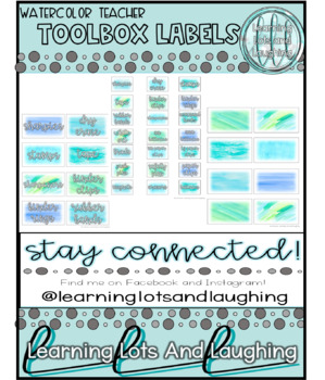 Preview of Watercolor Teacher Toolbox Labels!
