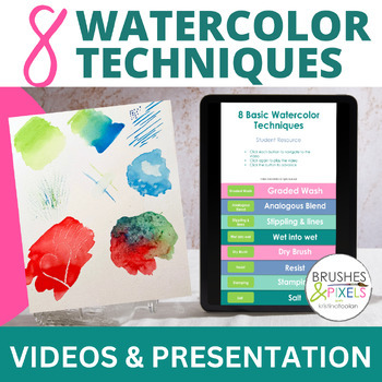 Preview of Watercolor Techniques for Middle School