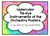 Watercolor Tie-Dye Music Room Décor - Instruments of the O