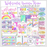 Watercolor Unicorn Theme Classroom Decor Kit