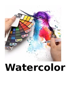 Preview of Watercolor Vocabulary Word Wall