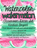 Watercolor Watermelon Classroom Decor Set
