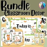 Watercolor Woodland Animals Complete Classroom Decor Bundl
