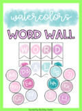Watercolor Word Wall Display / Word Wall Letters & Banner