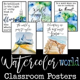 Watercolor World Culture, Travel, and Inspirational Poster
