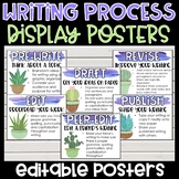 Watercolor Writing Process Posters (Editable)