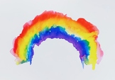 Watercolor rainbow Color mixing