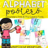 Watercolour Alphabet Posters - Queensland Print and Pre-Cu