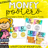 Watercolour Australian Money Posters - Queensland Fonts