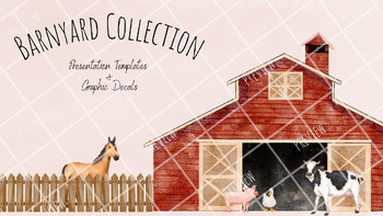 Preview of Watercolour Barnyard - - - PowerPoint Template & image pack