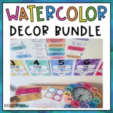 Watercolour Classroom Decor BUNDLE | Rainbow Class setup