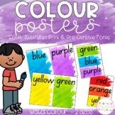 Watercolour Colour Posters - South Australian Fonts
