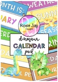 Watercolour Dinosaur Classroom Calendar Pack