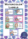 Watercolour Name Tags and Labels