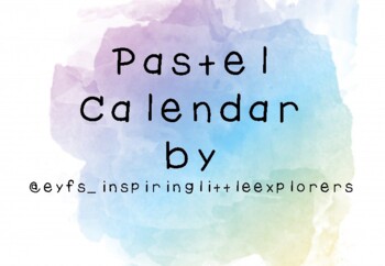 Preview of Watercolour Pastel Calendar