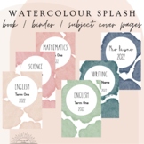 Watercolour Splash Book or Binder Cover | Subject Divider 