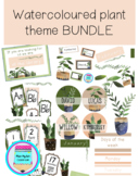 Watercoloured plant theme bundle