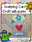 Watering Can Craft with Poem Spring Crafts