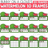 Watermelon 10 Frames & 20 Frames Clipart by Bunny On A Cloud