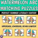 Watermelon Alphabet Matching Puzzles - Preschool Kindergar