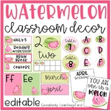 Watermelon Classroom Decor {EDITABLE}