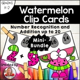 Watermelon Clip Cards Mini-Bundle: Number Recognition and 