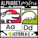 Watermelon-Colored Alphabet Posters | Letters A-Z | Classr