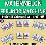 Watermelon Feelings Matching Game - Preschool Kinder Summe