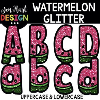 Preview of Watermelon Letters - Free clipart