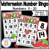 Watermelon Number Bingo 0 - 20 l Number Recognition 0 to 20