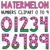 Watermelon Numbers Summer Math Clipart Commercial Use