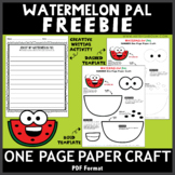 Watermelon Pal One Page Paper Craft FREEBIE 