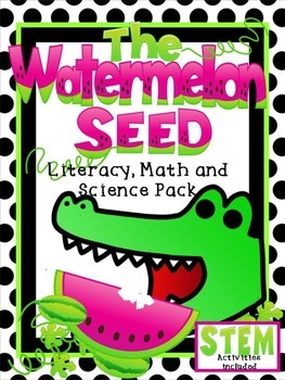 worksheets free for writing kindergarten Literacy, Science Seed Pack Watermelon with STEM Math and