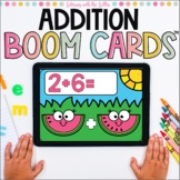 Watermelon Seeds Addition Facts Boom Cards™