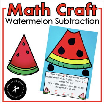 Preview of Watermelon Seeds Subtraction Craft