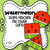 Watermelon Shape Matching File Folder Game {SUMMER}