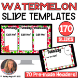 End of the Year Slides | Watermelon Theme Daily Slide Templates