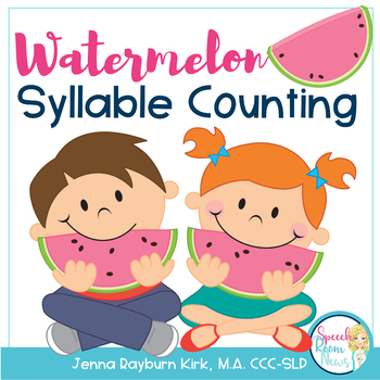Preview of Watermelon Syllable Counting FREEBIE
