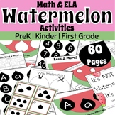 Watermelon Day Activities | Math | ELA | Preschool | Kinde