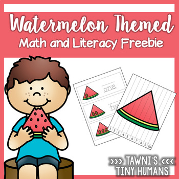 Preview of Watermelon Themed Math and Literacy Freebie