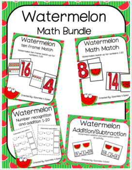 Preview of Watermelon math bundle