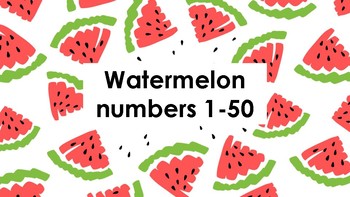 Preview of Watermelon numbers 1-50