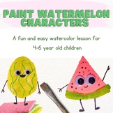 Watermelon painting template, Easy summer crafting ideas f