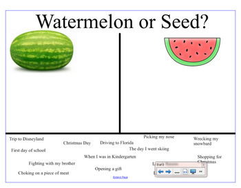 Narrative Watermelon vs Seed SmartNotebook Version by WYO Teach | TpT