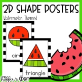 Watermelon Themed 2D Shapes Poster