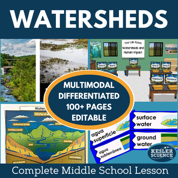 Preview of Watersheds and Human Impact Complete 5E Lesson