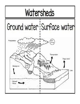 Preview of Watersheds...Ground Water vs. Surface Water Foldable