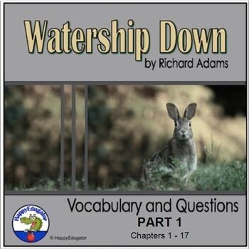 Preview of Watership Down Part I Vocabulary & Study Questions with Digital Easel Activity